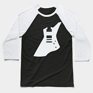 White Guitar Baseball T-Shirt